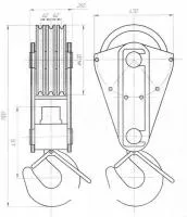 Крюковая подвеска ПК-12,5-17А-3-400-16,5